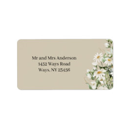 Etiqueta Daisy Wildflower Boho Address Label