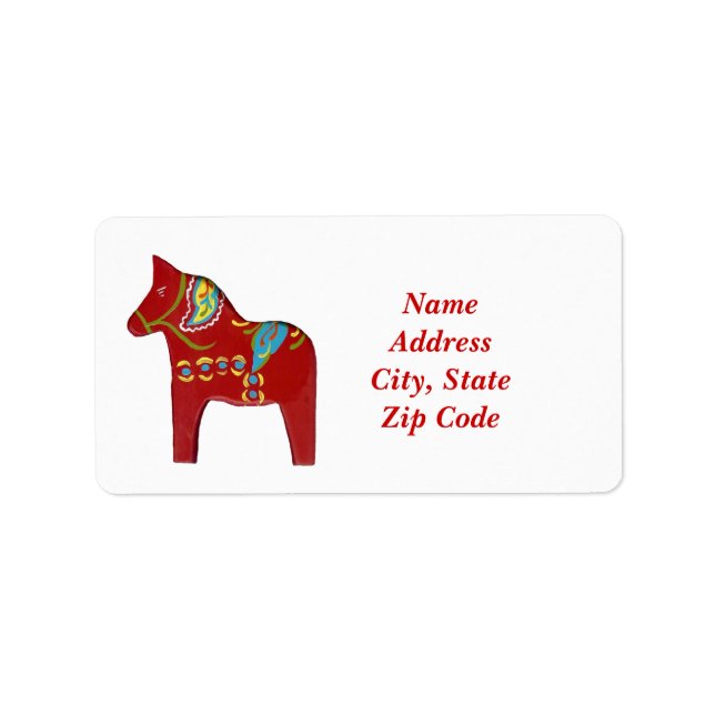 Etiqueta Dala Horse Address Labels (Frente)