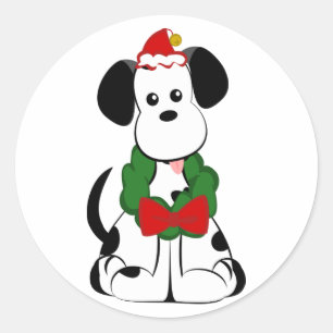 Etiqueta Dalmatian do Natal