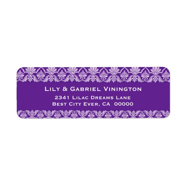 Etiqueta Damasco Real Purple Lace Casado P550 (Frente)