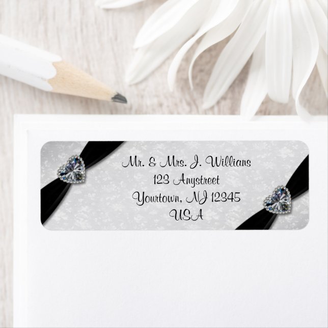 Etiqueta Damask 60º Aniversário de Casamento (Insitu)