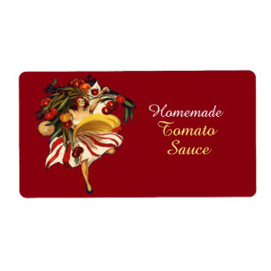 ETIQUETA DANÇA DO PARTIDO DOS ESPAGUETES, MOLHO DE TOMATE