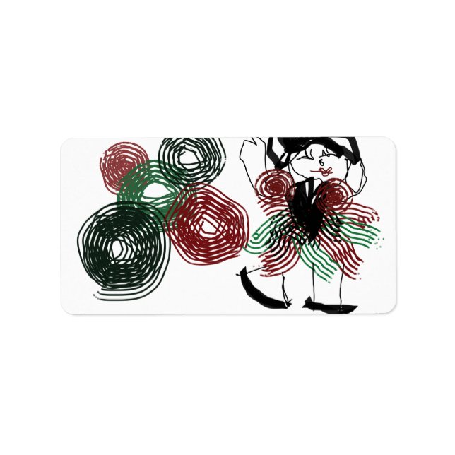 Etiqueta Dançar em menta (Frente)