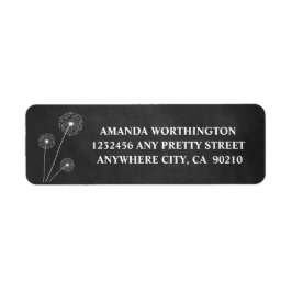 Etiqueta Dandelion Chalkboard Rustic Address Labels