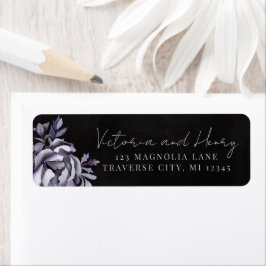 Etiqueta Dark Floral Moody Gothic Return Endereço