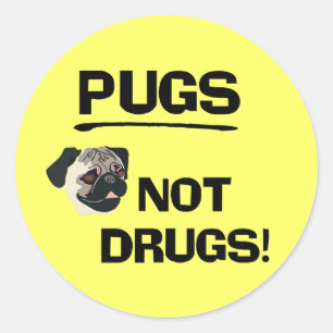 Etiqueta das drogas dos Pugs não