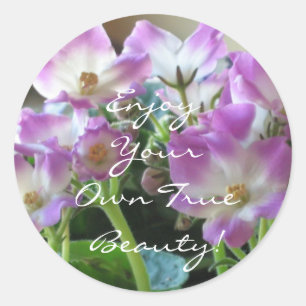 Etiqueta das violetas africanas