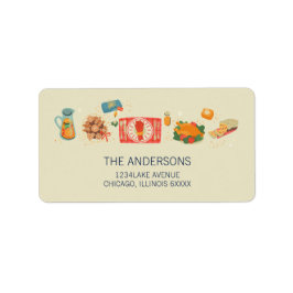 Etiqueta Datas De Farinha De Férias Do Endereço De Conforto