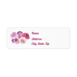 Etiqueta Dazzling Dahlias Return Address Labels