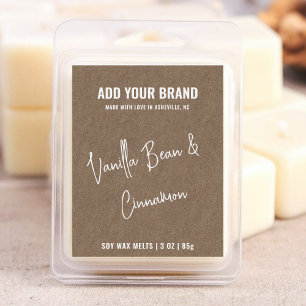 Etiqueta de 3 x 2" minimalista de cera de papel Kr