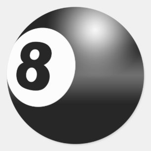 etiqueta de 8 bolas