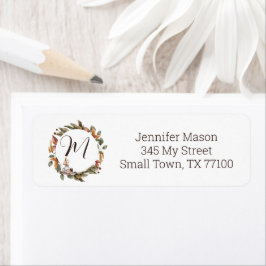 Etiqueta de Ação de Graças de Colheita Floral de A