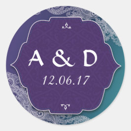 Etiqueta de adesivos "Jewel Round" de estilo Henna