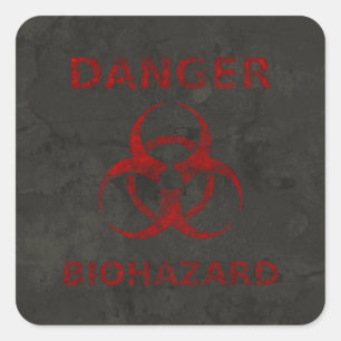 Etiqueta de advertência afligida do Biohazard