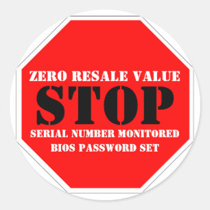 Etiqueta de advertência do impedimento do roubo