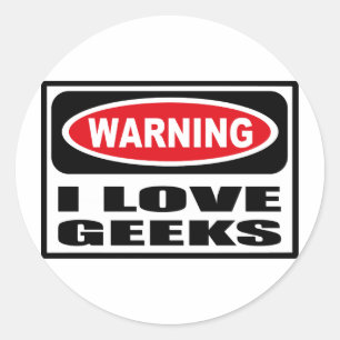 Etiqueta de advertência dos GEEKS do AMOR de I