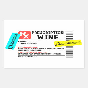 Etiqueta de Advertência para Vinho com Prescriç