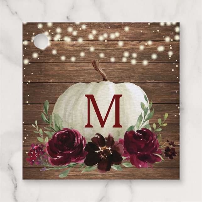 Etiqueta de Agradecimento de Abóbora de Outono Bur (Frente)