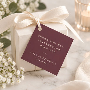 Etiqueta de Agradecimento de Casamento de Inverno