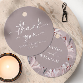 Etiqueta de Agradecimento de Casamento Elegante Lí