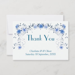 Etiqueta de Agradecimento de Casamento em Aquarela