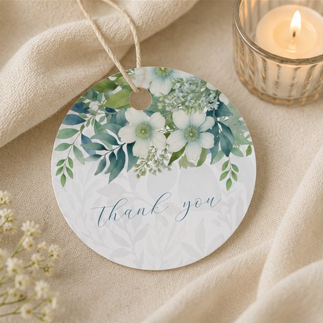 Etiqueta de Agradecimento de Casamento Sage Green  (Criador carregado)