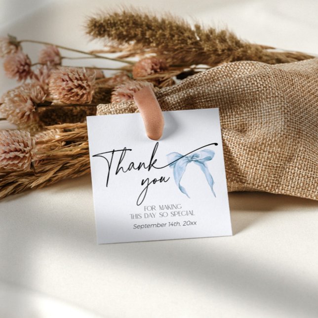 Etiqueta de agradecimento de chá de panela de noiv (Criador carregado)