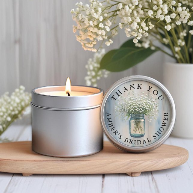 Etiqueta de Agradecimento de Jarda de Pedra com Be (Bridal Shower Favor Sticker)