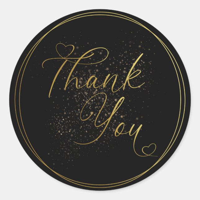 Etiqueta De Agradecimento Dourado (Frente)