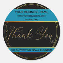 Etiqueta De Agradecimento Dourado