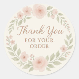 Etiqueta de Agradecimento Floral
