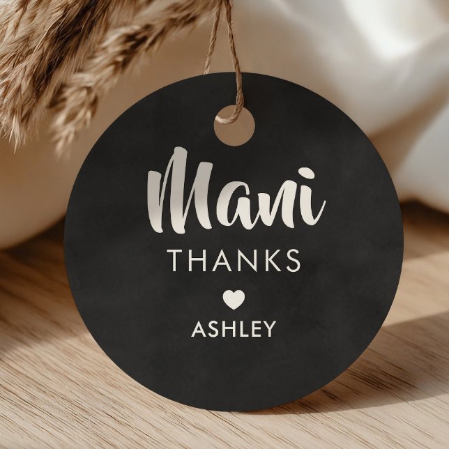 Etiqueta de Agradecimento Mani, Kit de Manicure Pr (Criador carregado)