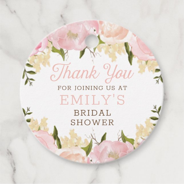 Etiqueta de Agradecimento para Festa de Chá de Noi (Frente)