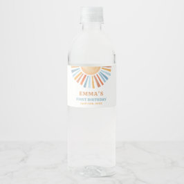 Etiqueta de Água de Aniversário Boho Sunshine Sol 