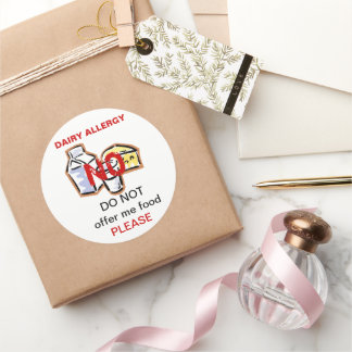 Etiqueta de Alergia à Comida de Leite
