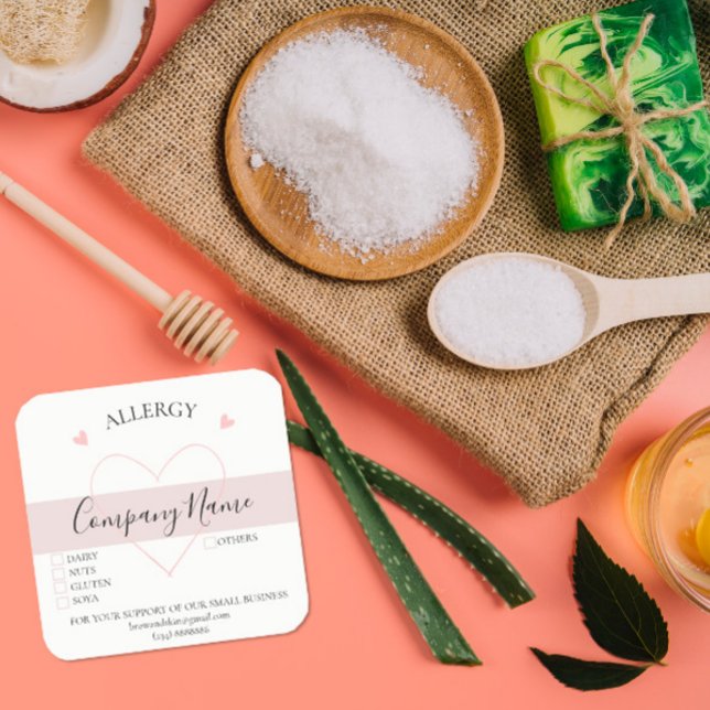 Etiqueta de ALERGY personalizada (Criador carregado)