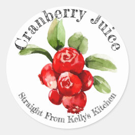 Etiqueta de alimento de suco de cranberry para neg