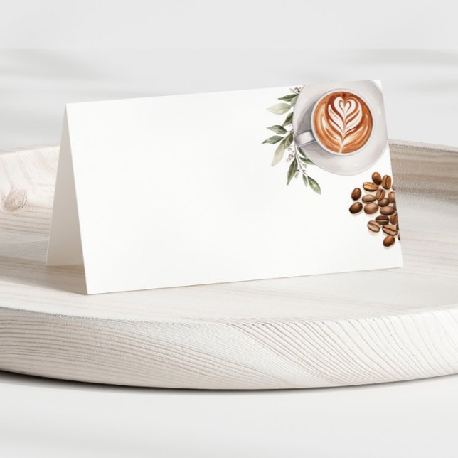 Etiqueta de Alimentos para Chá de Noiva de Café -  (Coffee Bridal Shower - Love is Brewing Food Label)
