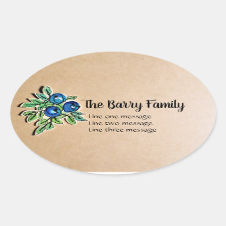 Etiqueta de Amoras Personalizadas de Vintagem do A