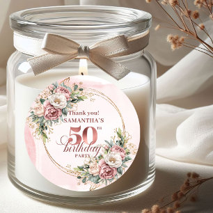 Etiqueta de Aniversário de 50 anos com Flora e Fol