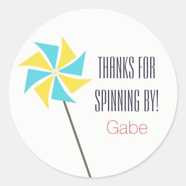 Etiqueta de Aniversário Personalizada do Pino (Frente)