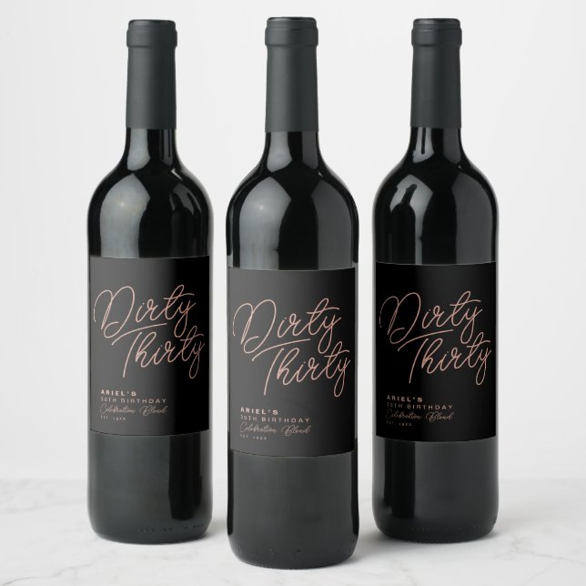 Etiqueta de Aniversário Personalizada Simples Trin (Garrafas)