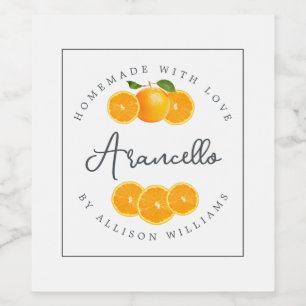 Etiqueta de Arancello Homemade Personalizada
