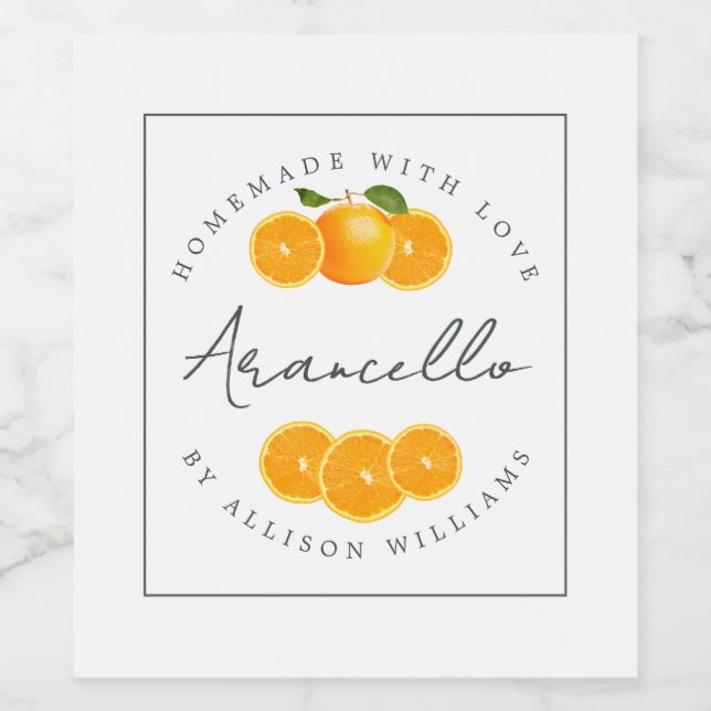 Etiqueta de Arancello Homemade Personalizada (Rótulo Único)