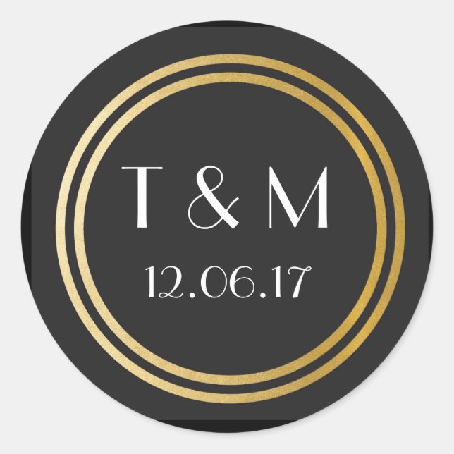 Etiqueta de Arte Deco com 1920 Pretos (Frente)