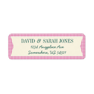 Etiqueta de Artesanatos de Tecidos de Verificação 