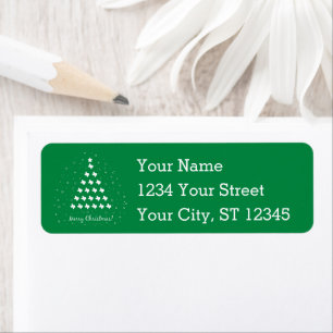 Etiqueta de Árvore de Natal Elegante Verde do Texa
