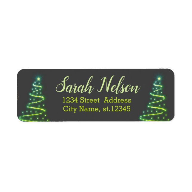 Etiqueta de Árvore de Natal Incrível, Legal e Verd (Frente)
