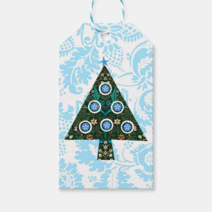 Etiqueta de Árvore de Natal Retroativa da Vintage
