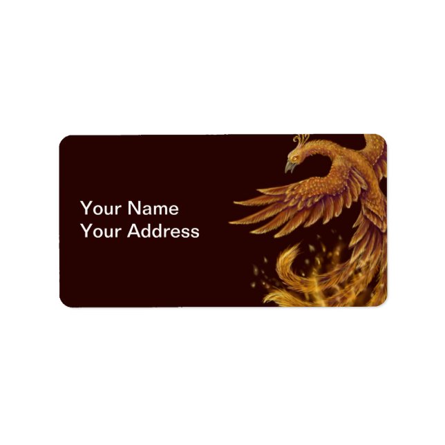 etiqueta de ave phênix (Frente)